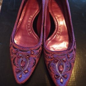 Purple Velvet Flats